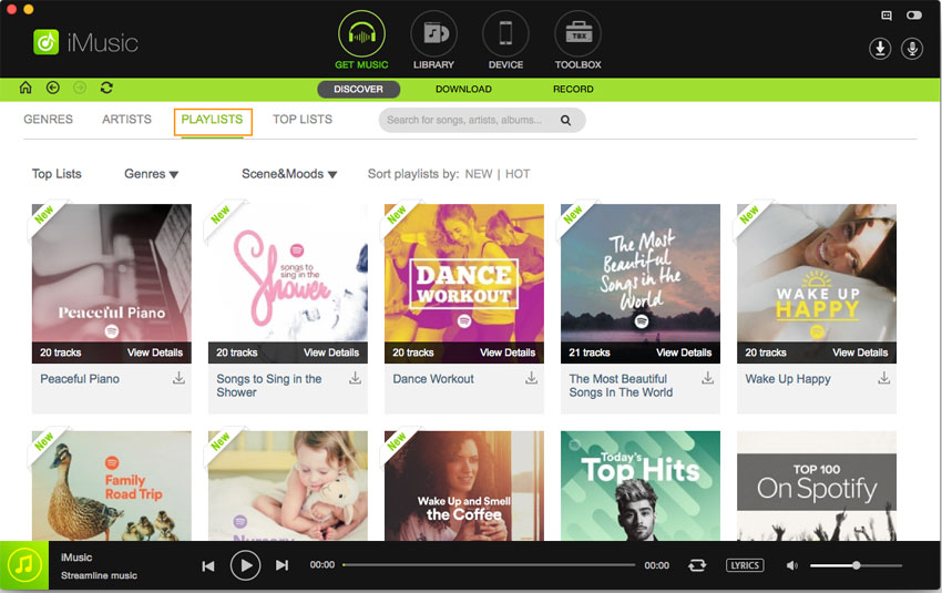 discover music in iSkysoft iMusic