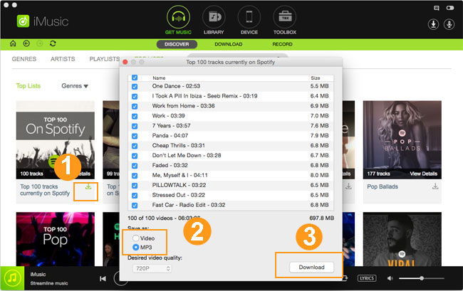 download music in iSkysoft iMusic
